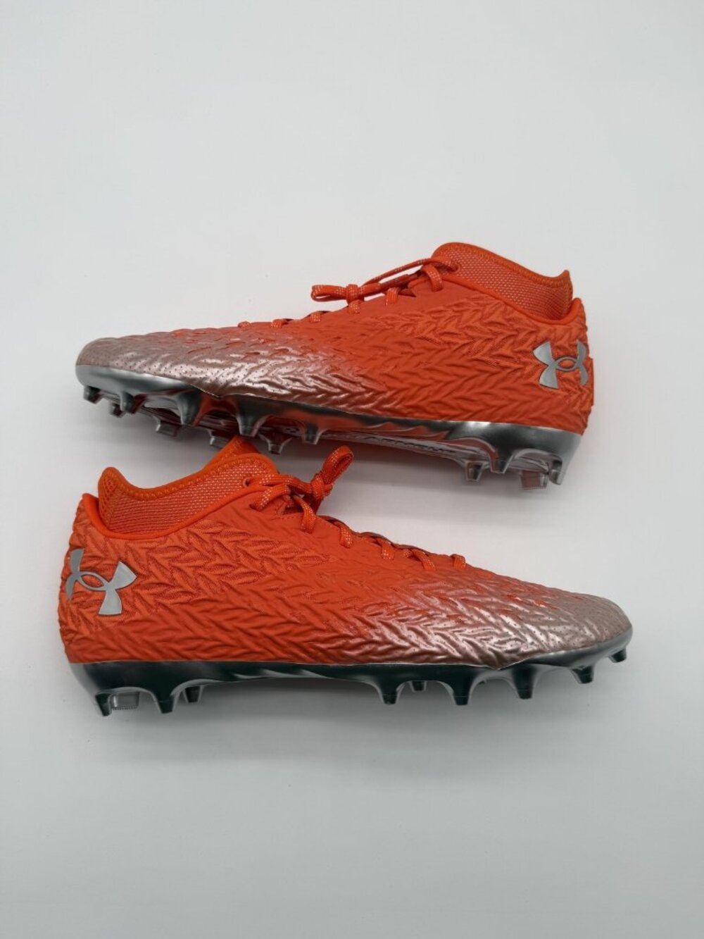 Under Armour Orange and Silver Men's Athletic Cleats